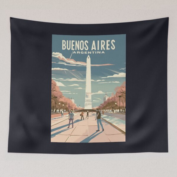 Item preview, A Vintage Travel Art of Buenos Aires - Argentina  designed and sold by GoodOldVintage.