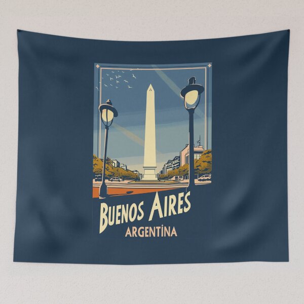 Item preview, A Vintage Travel Art of Buenos Aires - Argentina  designed and sold by GoodOldVintage.