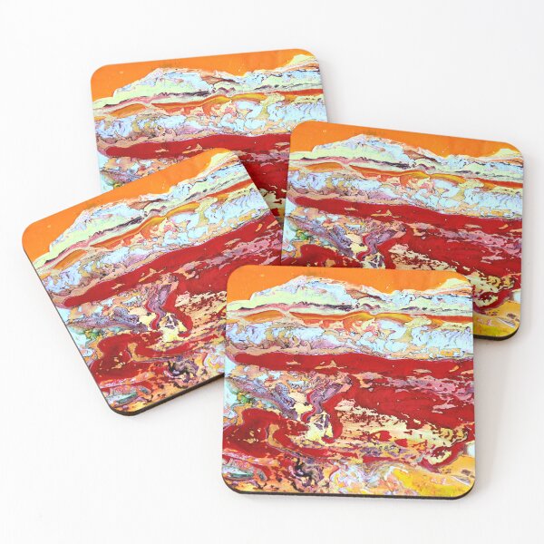 Item preview, Acrylic Pour - Outback in flames designed and sold by Highlandkings.