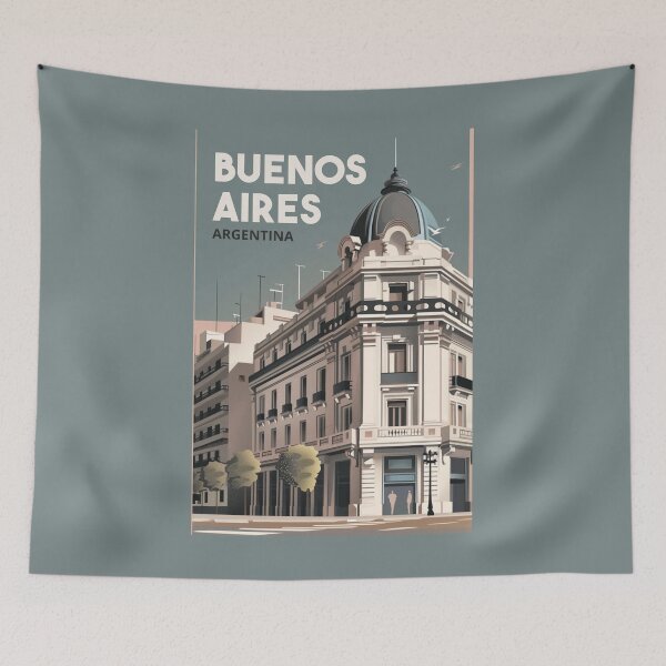 Item preview, A Vintage Travel Art of Buenos Aires - Argentina  designed and sold by GoodOldVintage.
