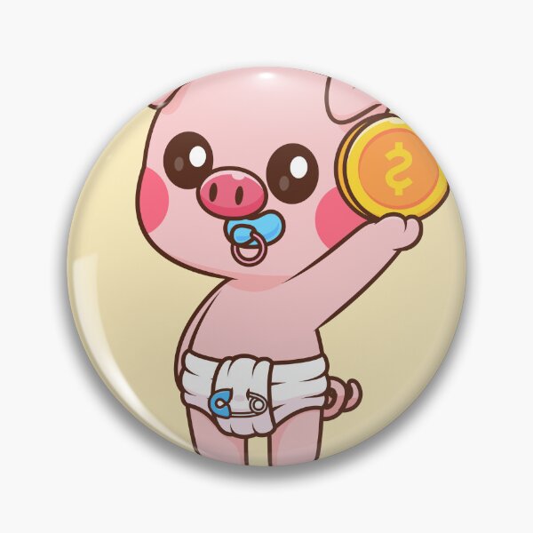 Item preview, Cute Baby Pig Holding Gold Coin Cartoon Vector Icon - Adorable Animal Finance Illustration designed and sold by hjian8219.