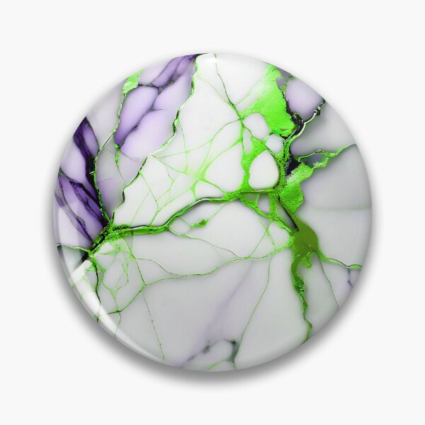 Item preview, Cracked Marble Look (Image Faux White Marble) with Violet and Lime designed and sold by Beachy.