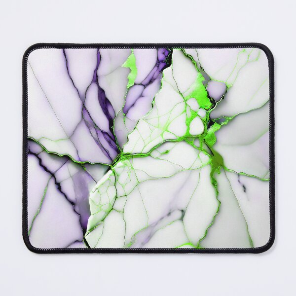 Item preview, Cracked Marble Look (Image Faux White Marble) with Violet and Lime designed and sold by Beachy.