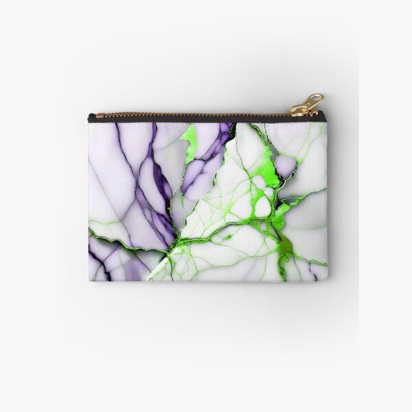 Item preview, Cracked Marble Look (Image Faux White Marble) with Violet and Lime designed and sold by Beachy.