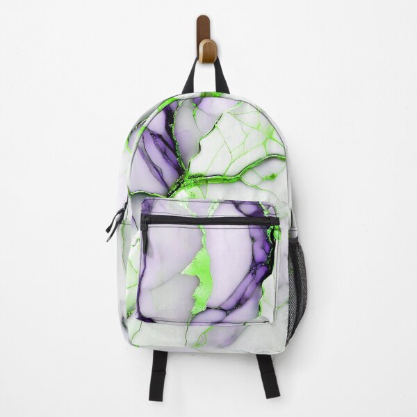 Item preview, Cracked Marble Look (Image Faux White Marble) with Violet and Lime designed and sold by Beachy.