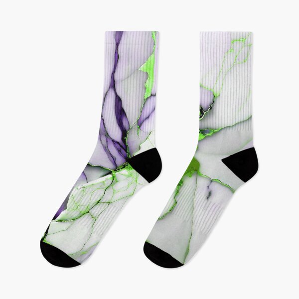 Item preview, Cracked Marble Look (Image Faux White Marble) with Violet and Lime designed and sold by Beachy.