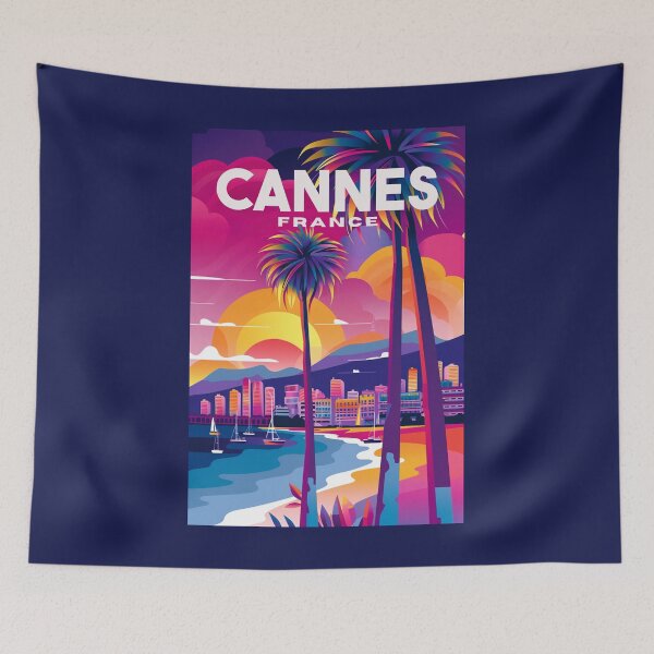 Item preview, An Illustration of Cannes - France designed and sold by GoodOldVintage.