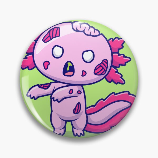 Item preview, Cute Axolotl Zombie Cartoon Vector Icon - Spooky and Adorable Animal Halloween Illustration designed and sold by hjian8219.
