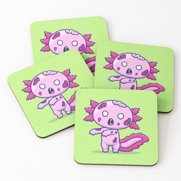 Item preview, Cute Axolotl Zombie Cartoon Vector Icon - Spooky and Adorable Animal Halloween Illustration designed and sold by hjian8219.