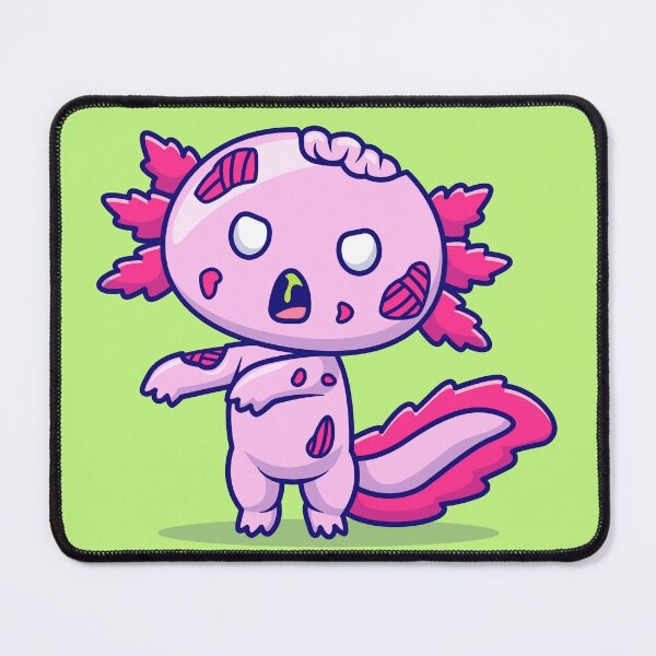 Item preview, Cute Axolotl Zombie Cartoon Vector Icon - Spooky and Adorable Animal Halloween Illustration designed and sold by hjian8219.
