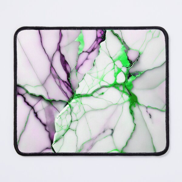 Item preview, Cracked Marble Look (Image Faux White Marble) with Lilac and Green designed and sold by Beachy.