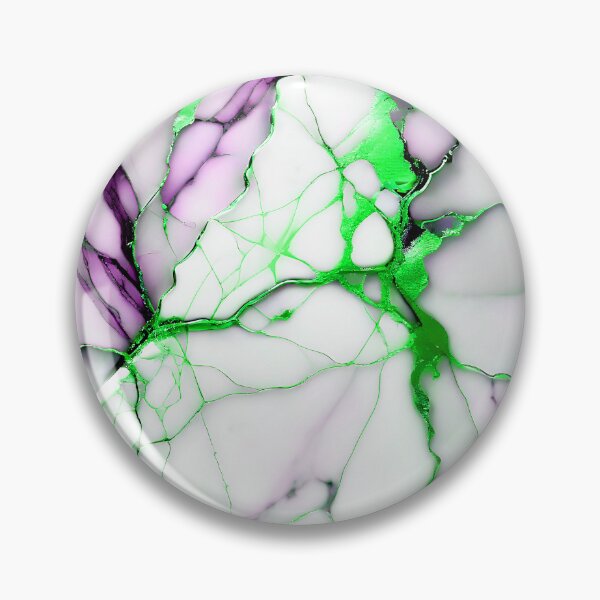 Item preview, Cracked Marble Look (Image Faux White Marble) with Lilac and Green designed and sold by Beachy.