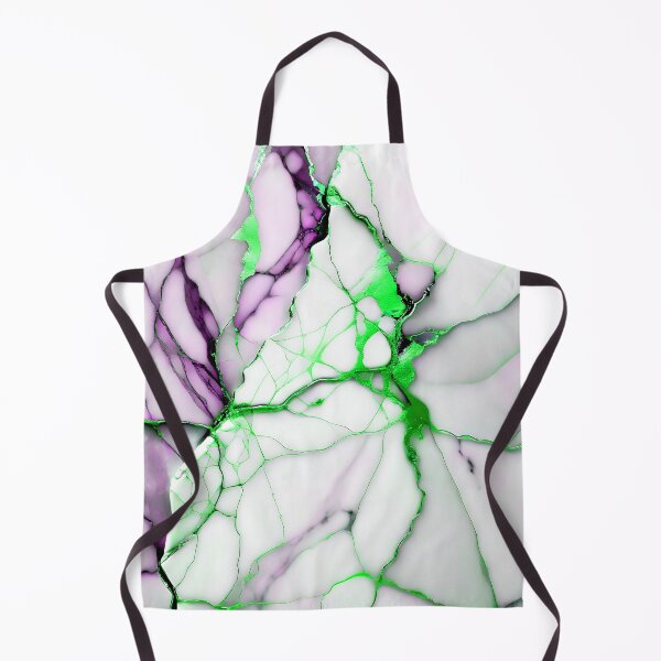 Item preview, Cracked Marble Look (Image Faux White Marble) with Lilac and Green designed and sold by Beachy.