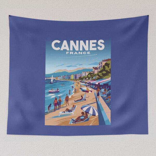 Item preview, An Illustration of Cannes - France designed and sold by GoodOldVintage.