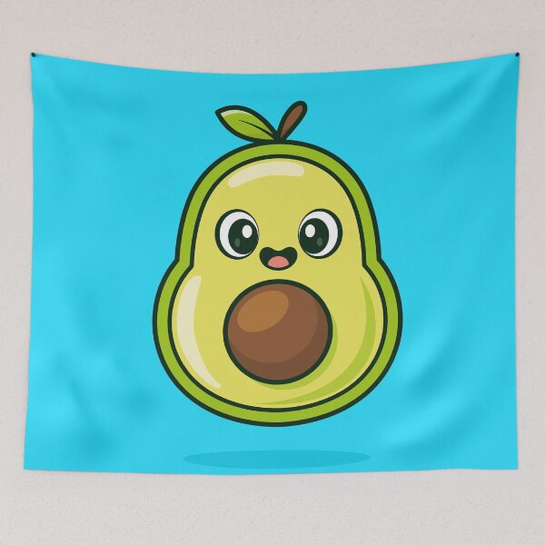 Item preview, Cute Happy Avocado Cartoon Vector Icon - Delightful Fruit Illustration designed and sold by hjian8219.
