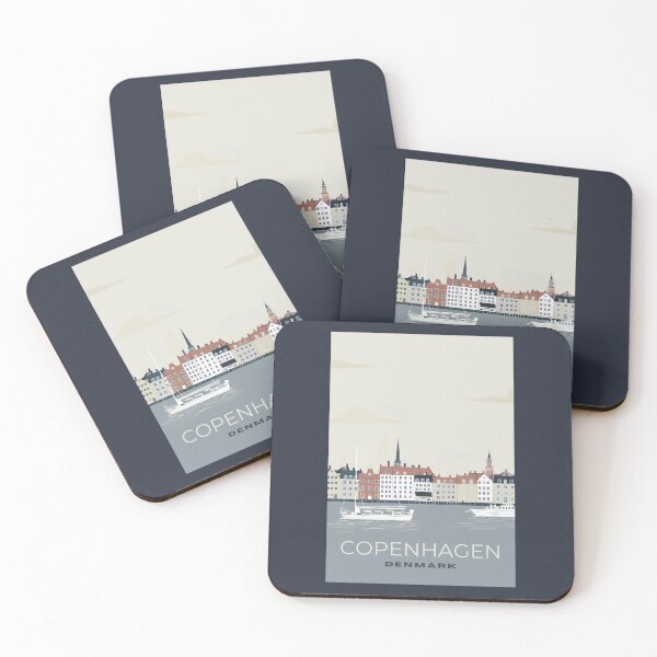 Item preview, Una ilustración de viajes vintage de Copenhague - Dinamarca designed and sold by GoodOldVintage.