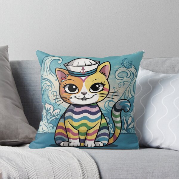 Artikelvorschau, Sailor Cat: Entzückende Katze mit Matrosenmütze entworfen und verkauft von asprse.