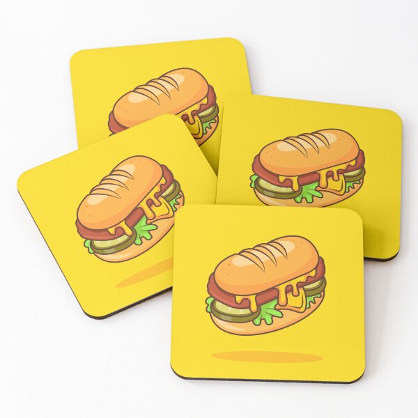 Item preview, Submarine Sandwich Burger Cartoon Vector Icon designed and sold by hjian8219.