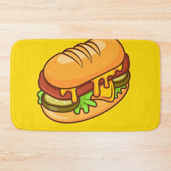 Item preview, Submarine Sandwich Burger Cartoon Vector Icon designed and sold by hjian8219.