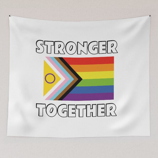 Item preview, Stronger together inclusive pride flag designed and sold by Inspirationmotivation.