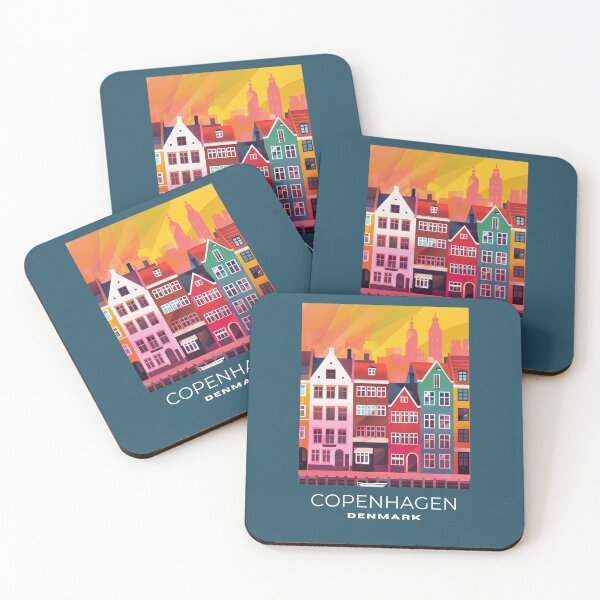 Item preview, Una ilustración de viajes vintage de Copenhague - Dinamarca designed and sold by GoodOldVintage.