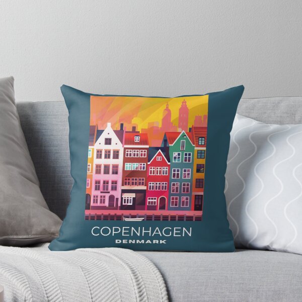 Item preview, A Vintage Travel Illustration of Copenhagen - Denmark designed and sold by GoodOldVintage.