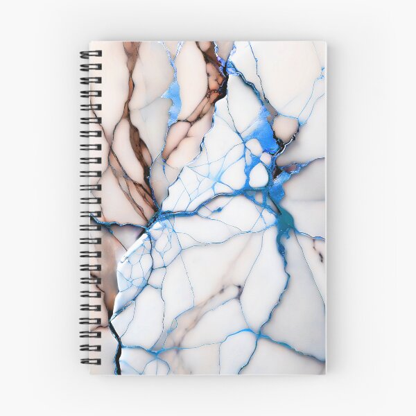 Item preview, Cracked Marble Look (Image Faux White Marble) with Pinkish Peach and Blue designed and sold by Beachy.