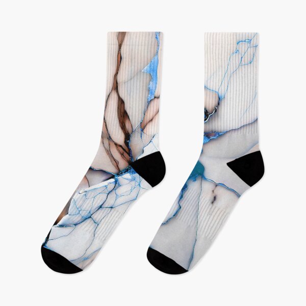 Item preview, Cracked Marble Look (Image Faux White Marble) with Pinkish Peach and Blue designed and sold by Beachy.
