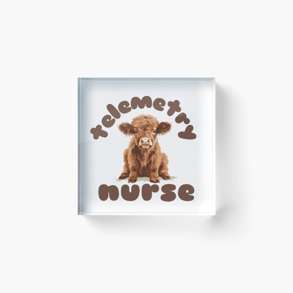 Item preview, Telemetry Nurse (Highland Cow Calf) designed and sold by Whackadoodletee.