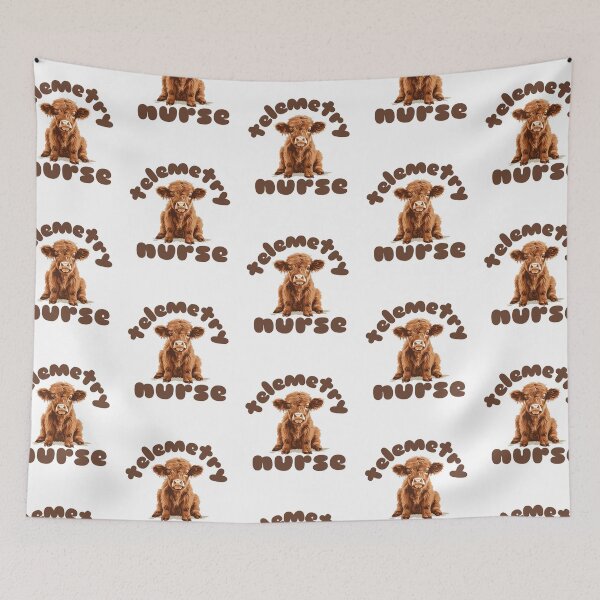 Item preview, Telemetry Nurse (Highland Cow Calf) designed and sold by Whackadoodletee.