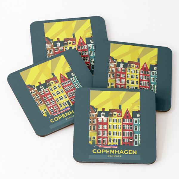 Item preview, Una ilustración de viajes vintage de Copenhague - Dinamarca designed and sold by GoodOldVintage.