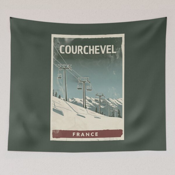 Item preview, A Vintage Travel Art of Courchevel - France  designed and sold by GoodOldVintage.