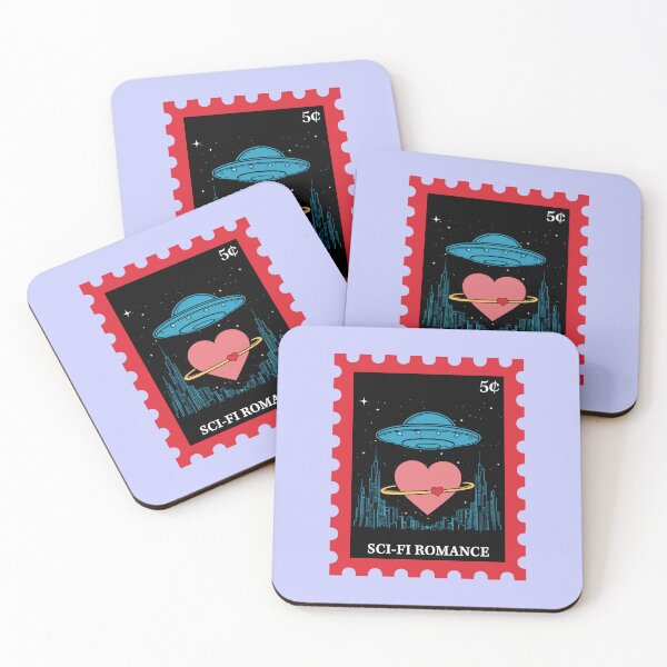 Item preview, Stamp Science Fiction Romance Book Club Book Trope designed and sold by BookWishEra.
