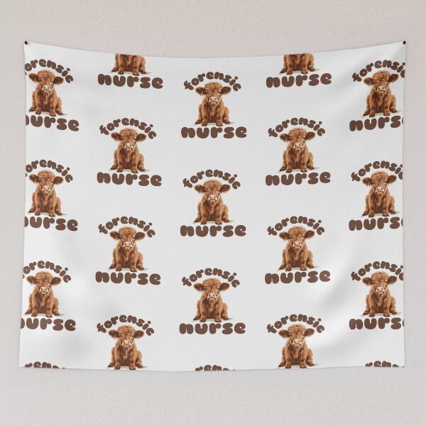 Item preview, Forensic Nurse (Highland Cow Calf) designed and sold by Whackadoodletee.