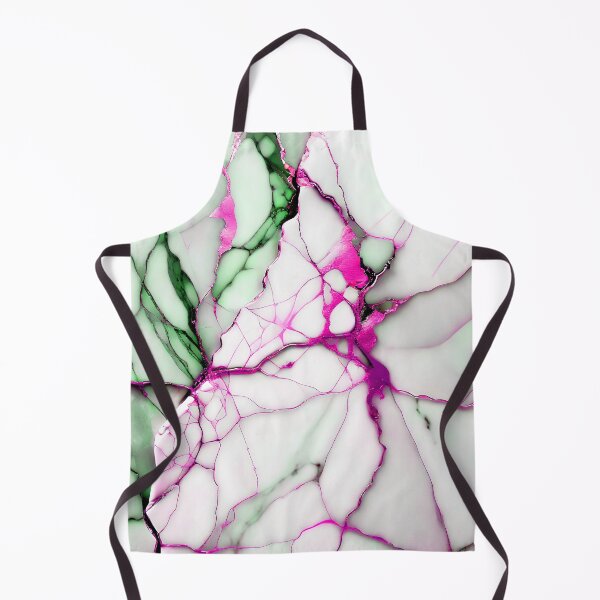 Item preview, Cracked Marble Look (Image Faux White Marble) with Green and Hot Pink designed and sold by Beachy.