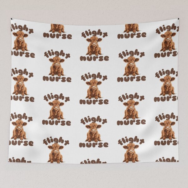 Item preview, Flight Nurse (Highland Cow Calf) designed and sold by Whackadoodletee.