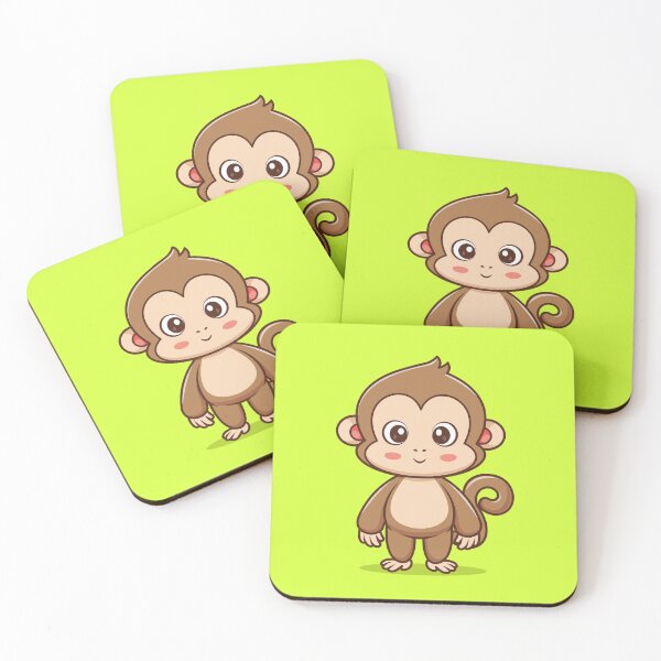 Item preview, Cute Monkey Standing Cartoon Vector Icon - Playful Animal Nature Illustration designed and sold by hjian8219.