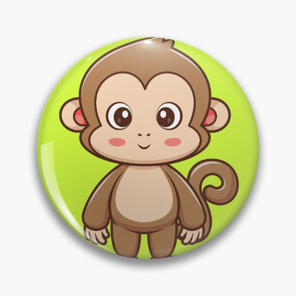 Item preview, Cute Monkey Standing Cartoon Vector Icon - Playful Animal Nature Illustration designed and sold by hjian8219.