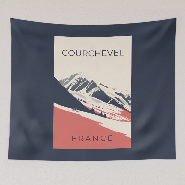 Item preview, A Vintage Travel Art of Courchevel - France  designed and sold by GoodOldVintage.