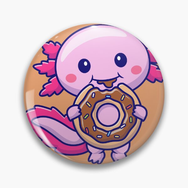 Item preview, Cute Axolotl Eating Donut Cartoon Vector Icon - Adorable Animal Food Illustration designed and sold by hjian8219.