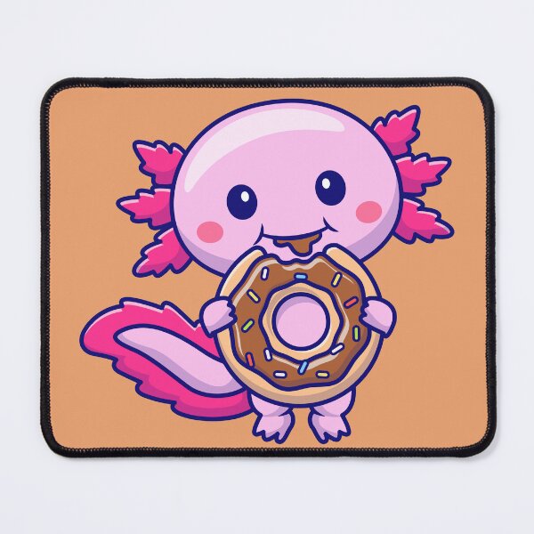 Item preview, Cute Axolotl Eating Donut Cartoon Vector Icon - Adorable Animal Food Illustration designed and sold by hjian8219.