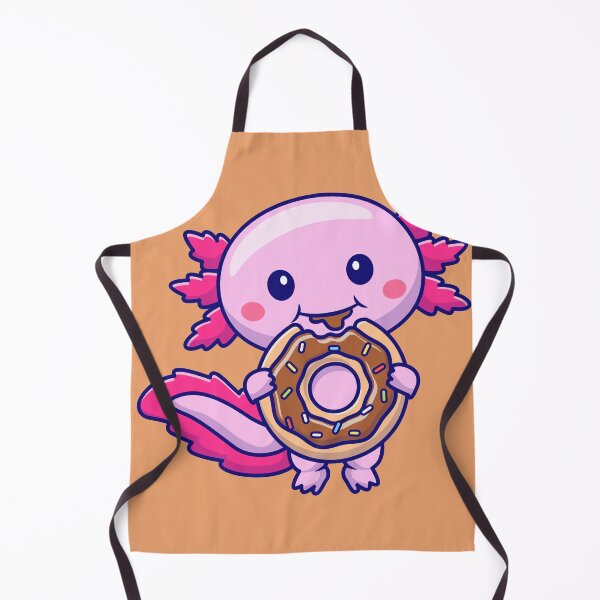 Item preview, Cute Axolotl Eating Donut Cartoon Vector Icon - Adorable Animal Food Illustration designed and sold by hjian8219.