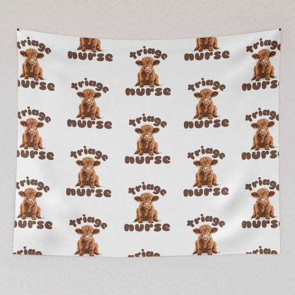 Item preview, Triage Nurse (Highland Cow Calf) designed and sold by Whackadoodletee.