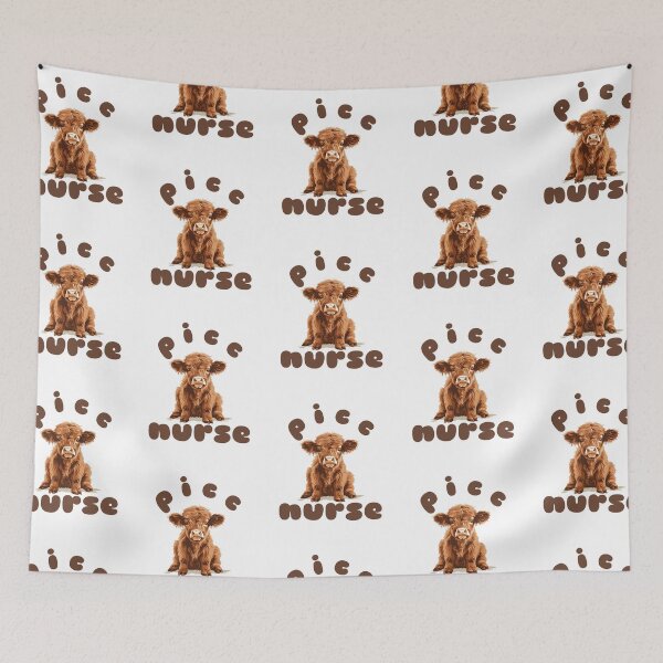 Item preview, PICC Nurse (Highland Cow Calf) designed and sold by Whackadoodletee.
