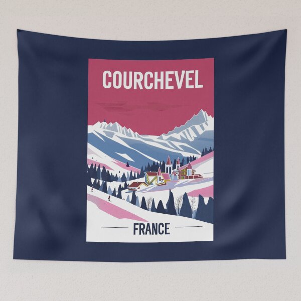 Item preview, A Vintage Travel Art of Courchevel - France  designed and sold by GoodOldVintage.