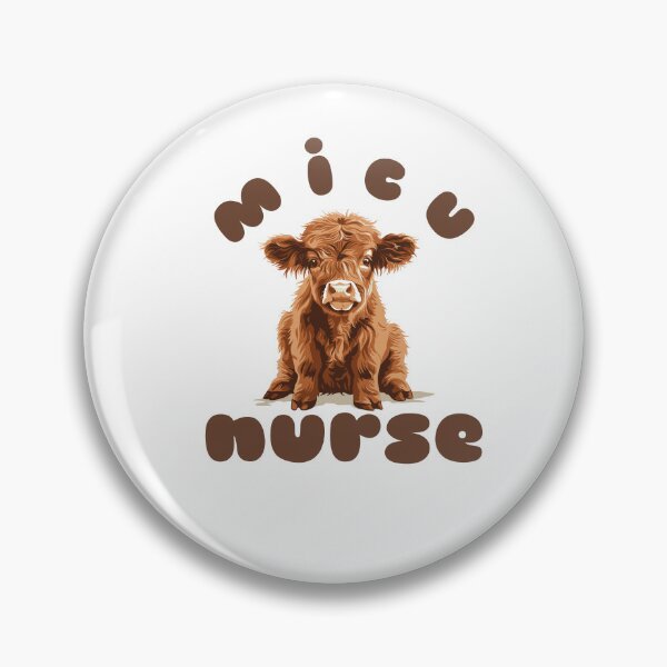 Item preview, MICU Nurse (Highland Cow Calf) designed and sold by Whackadoodletee.