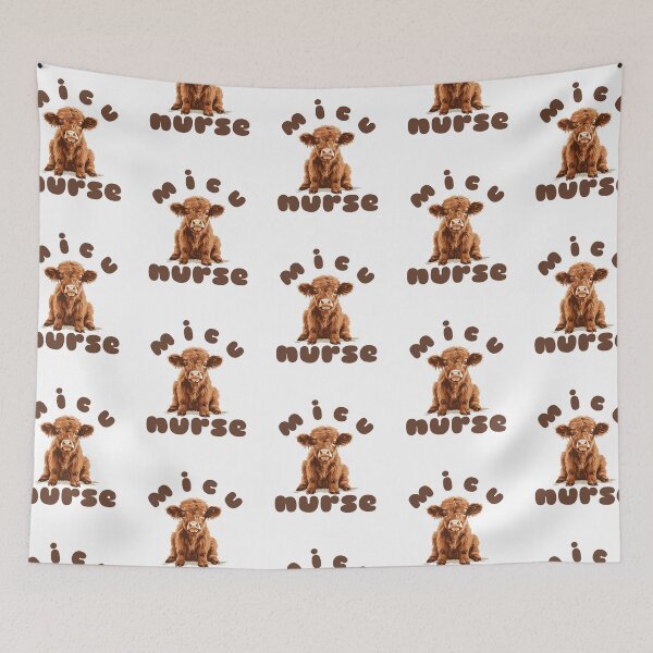 Item preview, MICU Nurse (Highland Cow Calf) designed and sold by Whackadoodletee.