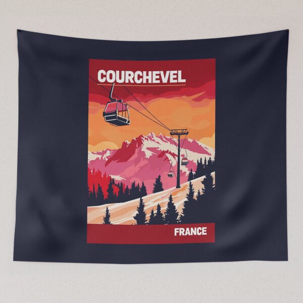 Item preview, A Vintage Travel Art of Courchevel - France  designed and sold by GoodOldVintage.
