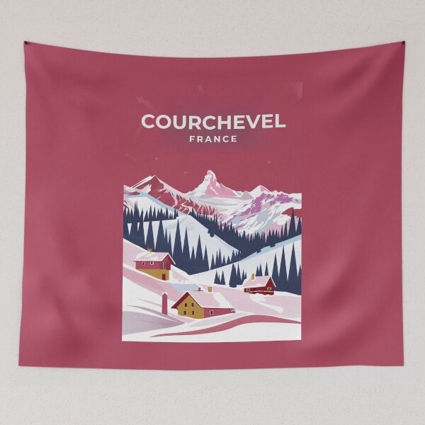 Item preview, A Vintage Travel Art of Courchevel - France  designed and sold by GoodOldVintage.