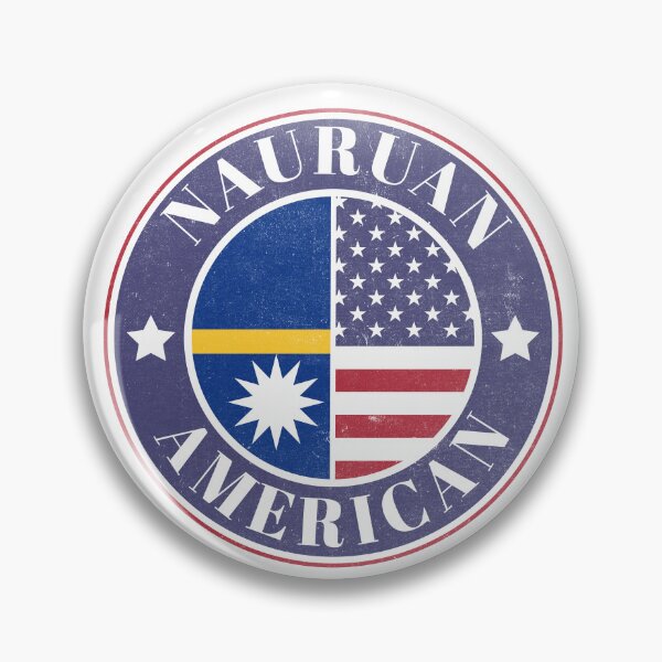 Item preview, Proud Nauruan-American Badge - Nauru Flag designed and sold by chrisrivait.